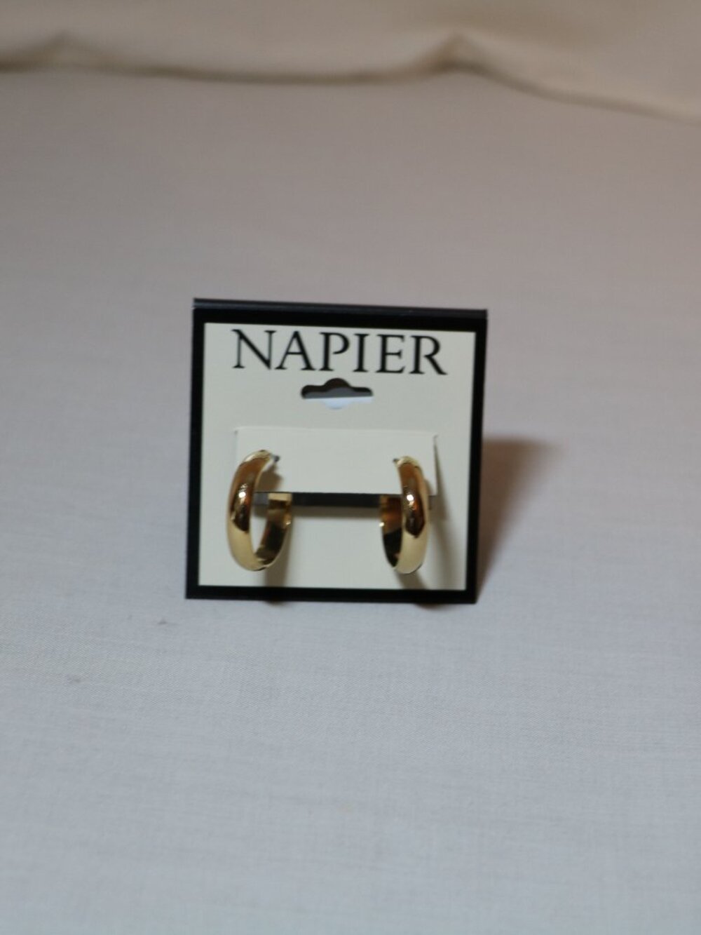 Napier Gold Hoop Earrings NWT